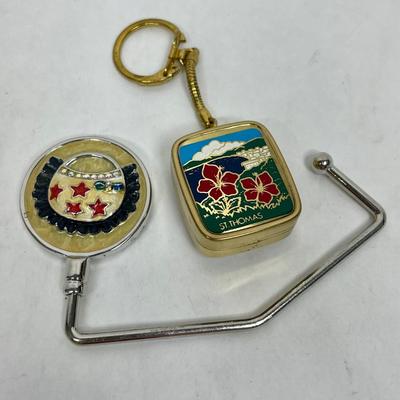 St Thomas Music Box Keychain and Patriotic Purse Holder