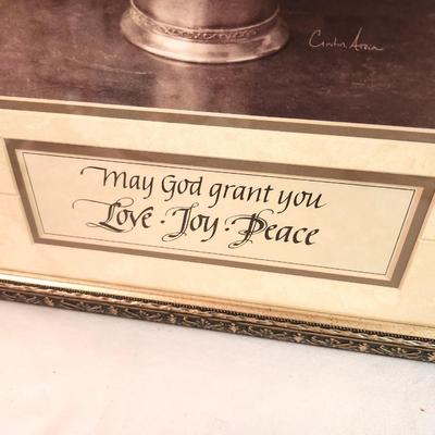 Lot #213 Pair Decorative Art Prints - Joy/Love/Peace