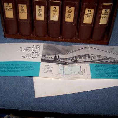 LOT 192 AMAZING VINTAGE CARPENTER'S PAPER CO CATALOGS in CASE