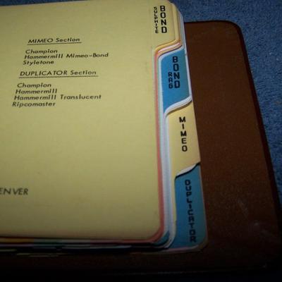 LOT 192 AMAZING VINTAGE CARPENTER'S PAPER CO CATALOGS in CASE