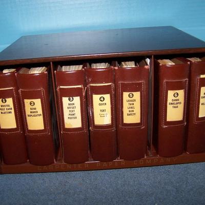 LOT 192 AMAZING VINTAGE CARPENTER'S PAPER CO CATALOGS in CASE