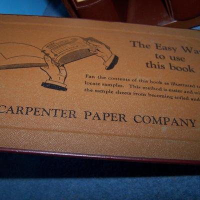 LOT 192 AMAZING VINTAGE CARPENTER'S PAPER CO CATALOGS in CASE