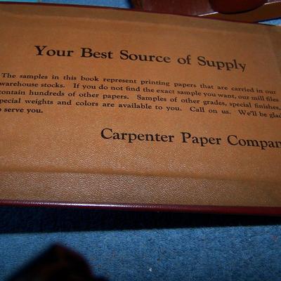 LOT 192 AMAZING VINTAGE CARPENTER'S PAPER CO CATALOGS in CASE