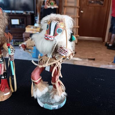 2 KACHINAS MADE BY NATIVE AMERICANS