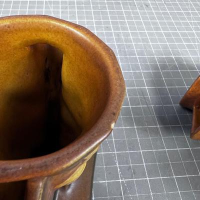 Antique Roseville Vases, Clematis Triple Bud Vase 