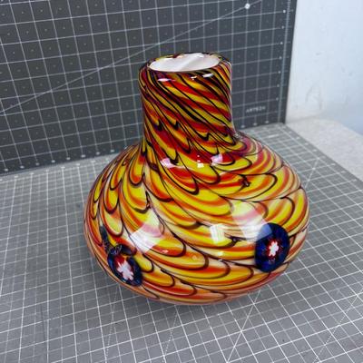 Hand Blown Glass Vase 