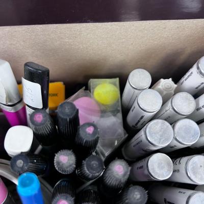 Super Lot Of Art Supplies: Crayons, Pastels, Markers, 