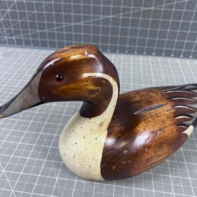 Hand Carved Pin Tail DUCK 