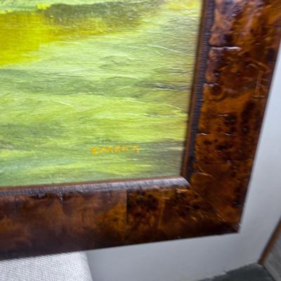 Oil Painting SEA Scape by Carrick Neat Frame 