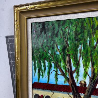 Oil On Canvas, No Signature, VINTAGE  Spanish Mission 
