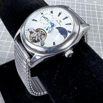 Lucien Piccard Men's Wrist Watch Open Heart Moon Phase