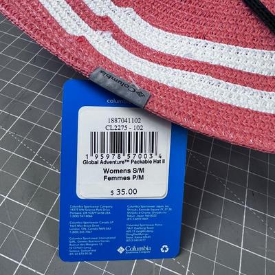 Colombia Global Packable Hat NEW Orange and White