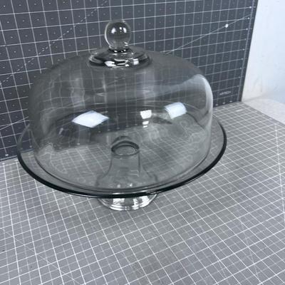 Lovely Clear CAKE Plate, Vintage