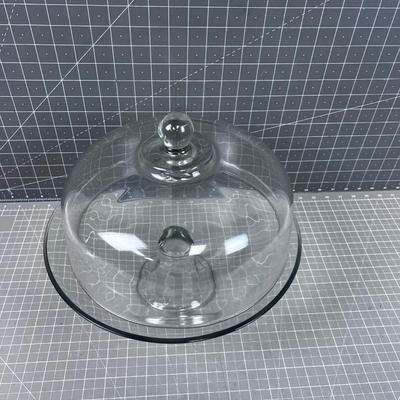 Lovely Clear CAKE Plate, Vintage