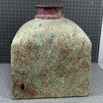 Large Square Terra Cotta Vase 