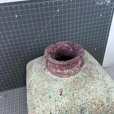 Large Square Terra Cotta Vase 