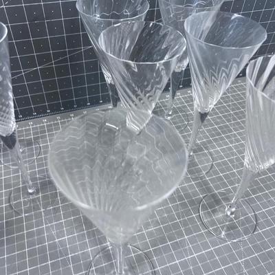 Lovely Champaign Flutes and Wine Glasses 
