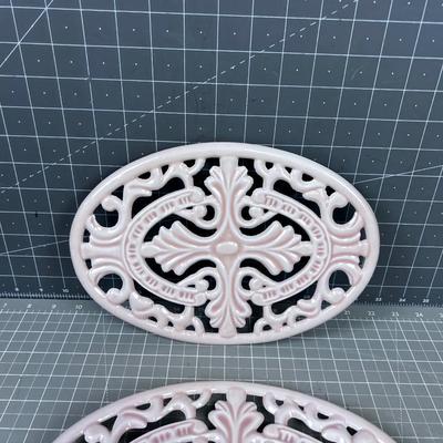 Cast Iron Trivets PINK 