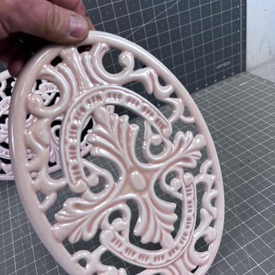Cast Iron Trivets PINK 
