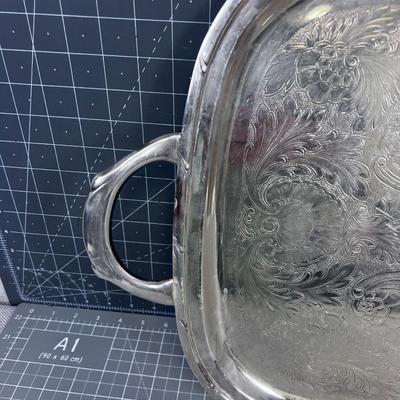 Silver Serving Tray FANCY
