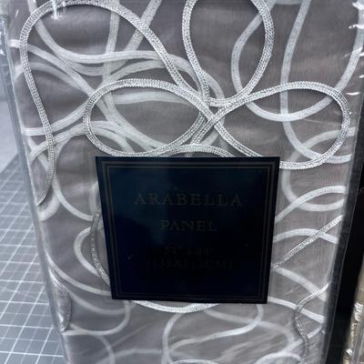 CASE Full of Sheer Window Arabella Panels; Gold and Silver Tone Colors (13 of Each) 