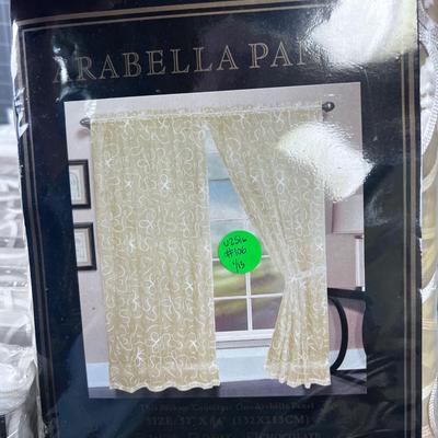 CASE Full of Sheer Window Arabella Panels; Gold and Silver Tone Colors (13 of Each) 