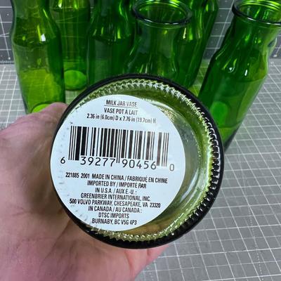 11 Green Milk Jar Vase 