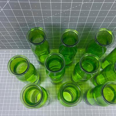 11 Green Milk Jar Vase 