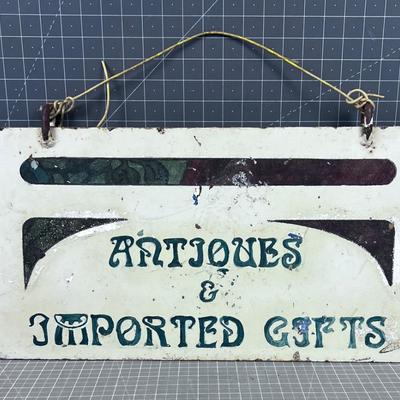Vintage Hand Painted Sign on a thick Piece of Steel