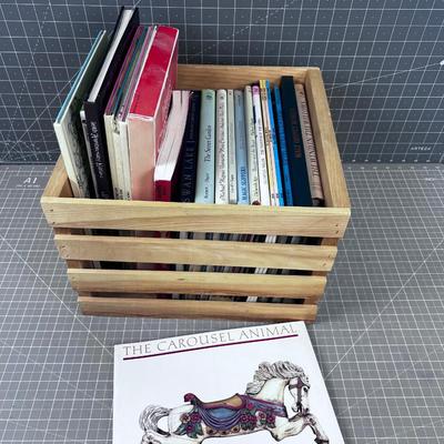 Crate of CHILDREN'S Books Plus Wood Crate