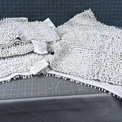 (4) NEW Off White Mainstreet 100% Cotton Rug