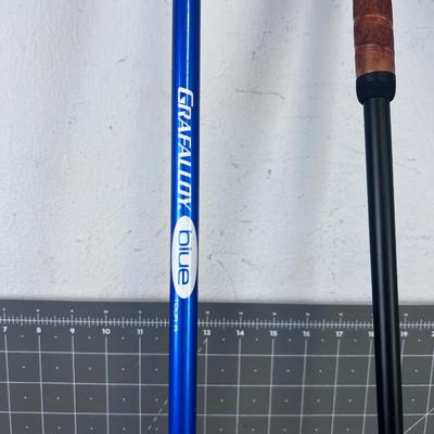 A #1 Wood and a #3 Wood, Graphite Handles 