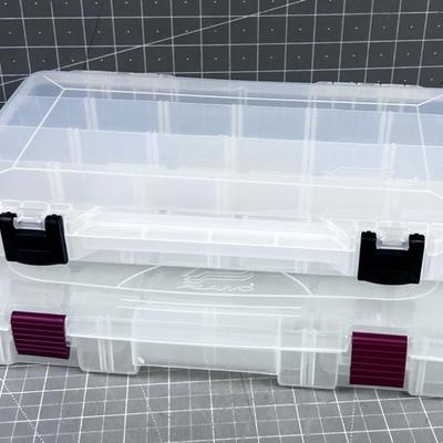 2 NEW Clear Craft or Tackle Boxes 