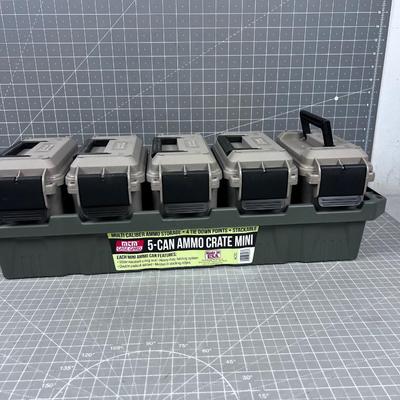5 Can Ammo Crate with 5 cans 