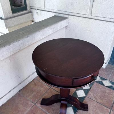 Mahogany Round Occasional Table 