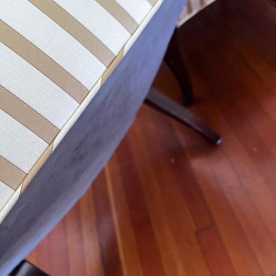 Pair of Federal Style Striped Arm Chairs 