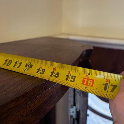 Oak Antique Curved Front China Cabinet