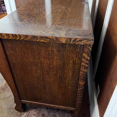 Antique OAK Chest of Drawers w/Mirror