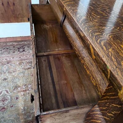 Antique OAK Chest of Drawers w/Mirror