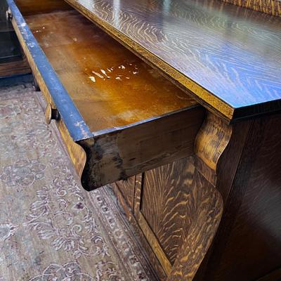 Antique OAK Sideboard Buffet w/Mirror