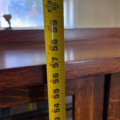 Antique Oak Glass Front Cabinet