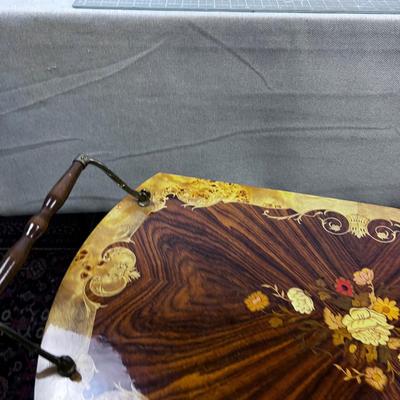 1960's Italian Walnut Burl Bar Cart Inlay AWESOME