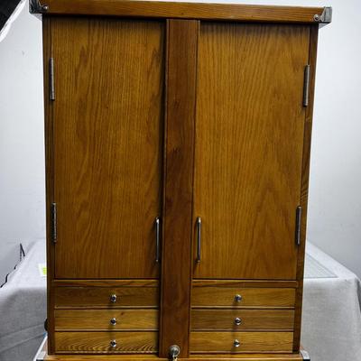 NICE OAK Wall Mount TOOL Box NICE!