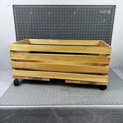 NEAT Wood Crate on Wheels