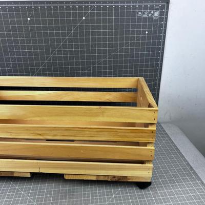 NEAT Wood Crate on Wheels