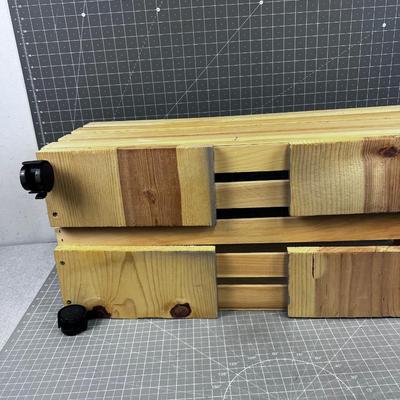 NEAT Wood Crate on Wheels
