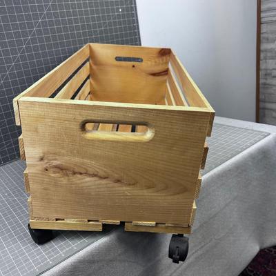 NEAT Wood Crate on Wheels