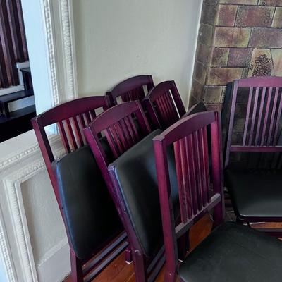 Six Mahogany Folding Chairs