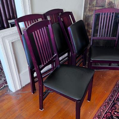 Six Mahogany Folding Chairs