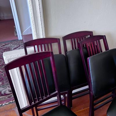 Six Mahogany Folding Chairs